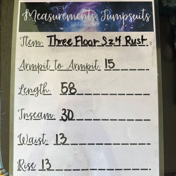 Three Floor Margaux Jumpsuit Rust Striped One-Shoulder Ruffle Belted Size 4 - Picture 4 of 15